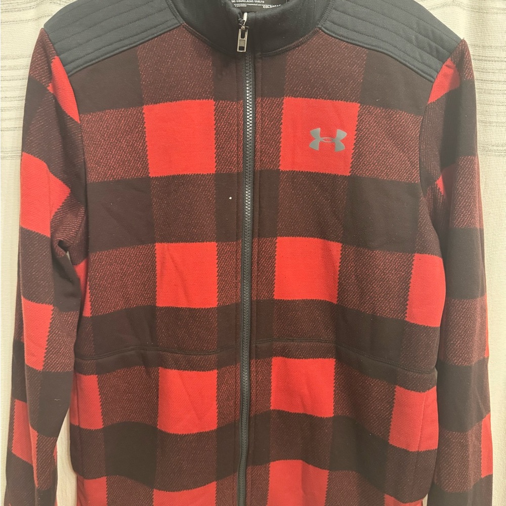Under Armour Men's Plaid Jacket in Red and Black